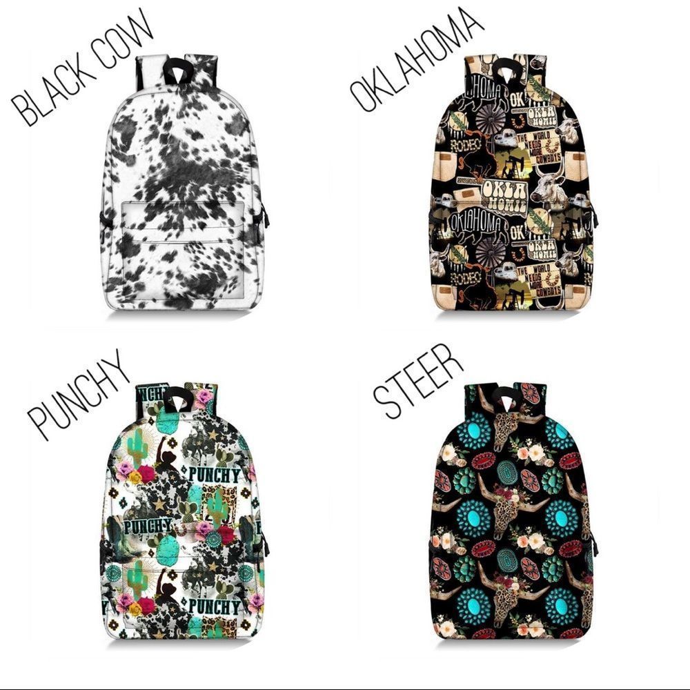 Brand New Western Cow Print Backpack